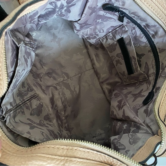 REBECCA MINKOFF REGAN pink leather black hardware top handle zipper closure bag - Picture 9 of 11